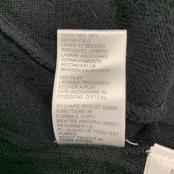 PAUL SMITH JEANS Size S Black Purple Cotton Wool Zip Up Cardigan - Picture 6 of 6